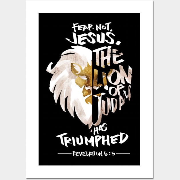 Jesus is the Lion of Judah Christian Wall Art by Therapy for Christians